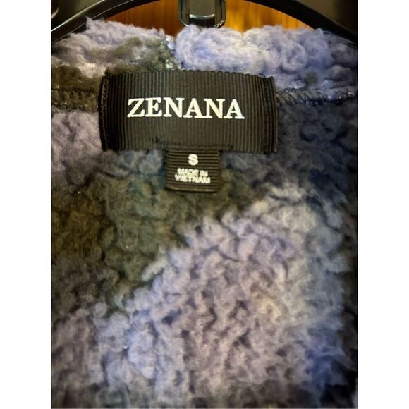 Zenana camo Vest  Hooded Hoodie Soft Fuzzy Faux Sherpa Fleece size Small (4488) - Picture 4 of 8